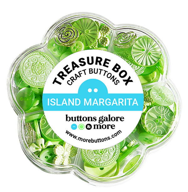 Buttons Galore Island Margarita Buttons Treasure Box {C532}