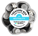 Buttons Galore Neutrality Buttons Treasure Box {C602}