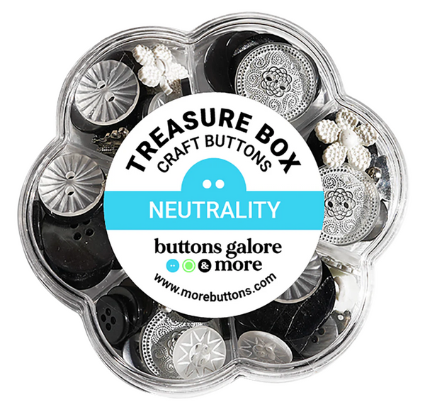 Buttons Galore Neutrality Buttons Treasure Box {C525}