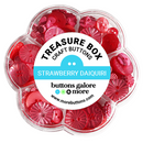 Buttons Galore Strawberry Daquiri Buttons Treasure Box {F319}