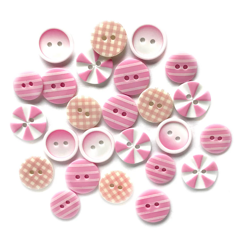 Buttons Galore Tickle Me Pink Buttons {G129}