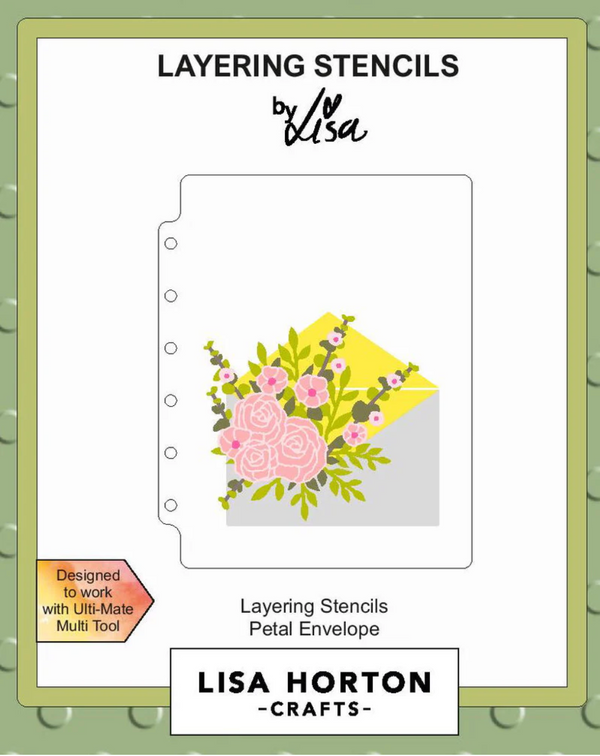 Lisa Horton Crafts A6 Petal Envelope Layering Stencils {B219}