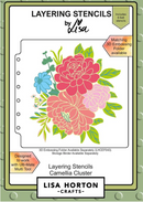 Lisa Horton Crafts 6x6 Camellia Cluster Layering Stencils {C401}