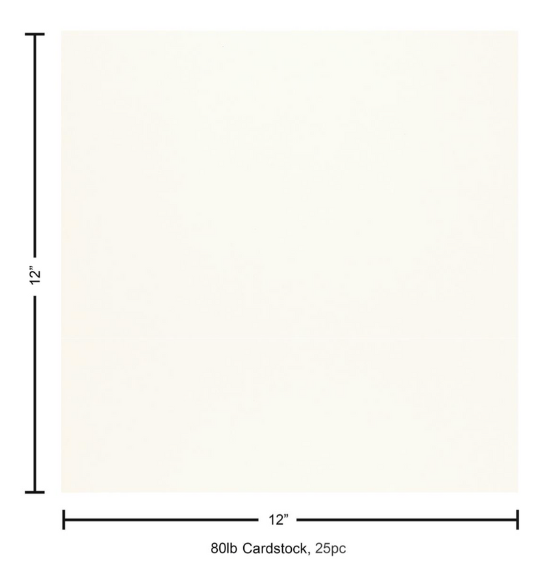 Paper Accents 12x12 80lb Bright White Linen Cardstock {C517}