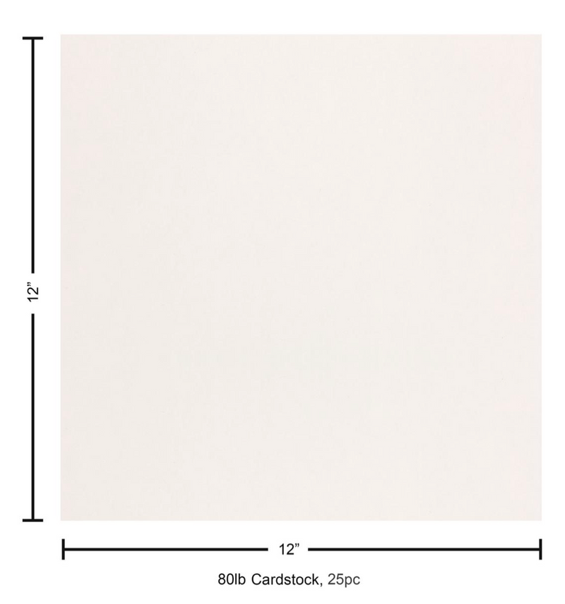 Paper Accents 12x12 80lb White Smooth Cardstock