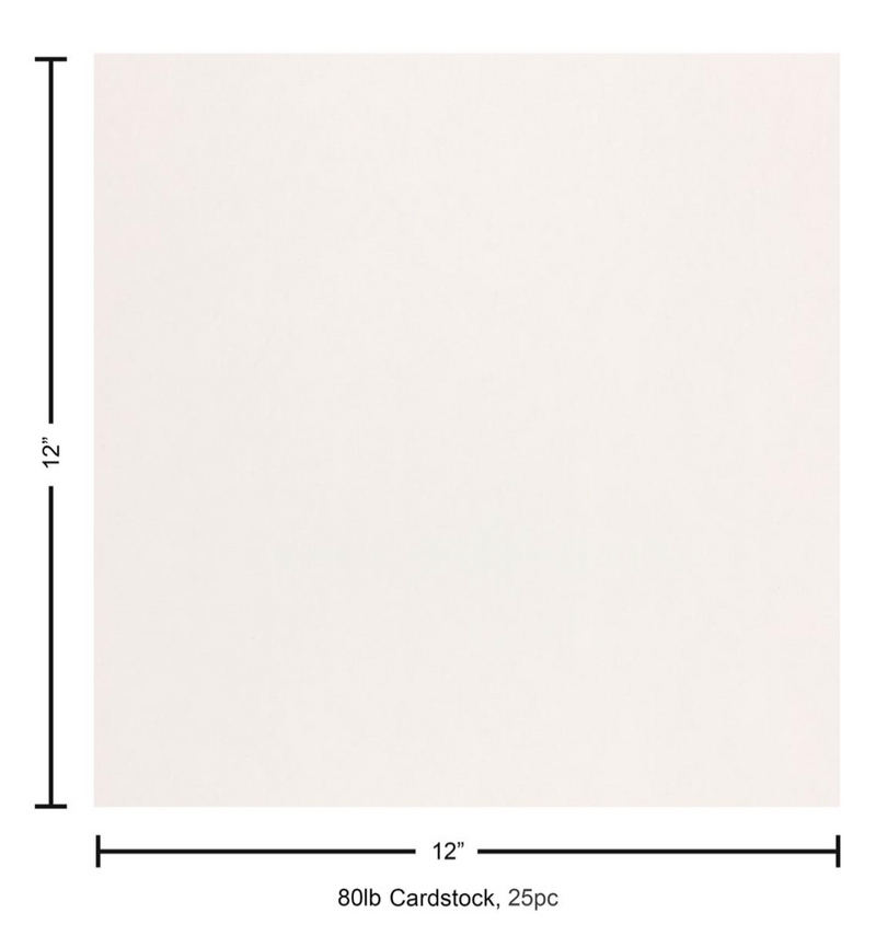 Paper Accents 12x12 80lb White Smooth Cardstock {F219}