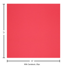 Paper Accents 12x12 80lb Pimento Canvas Cardstock