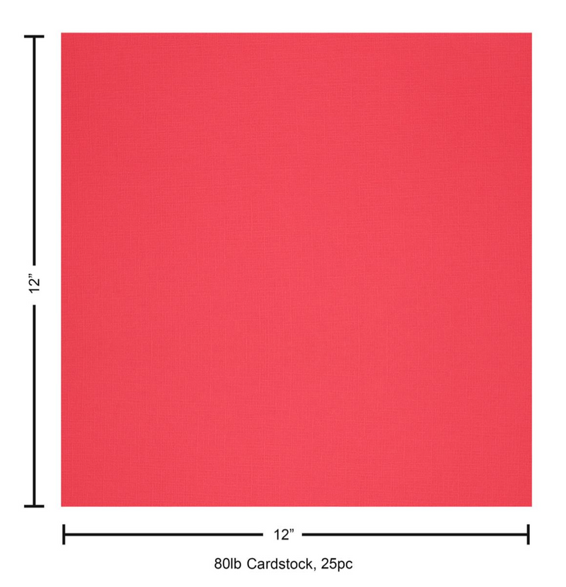 Paper Accents 12x12 80lb Pimento Canvas Cardstock {B630}