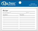 Paper Accents 4x6 White Recipe Cards