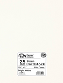Paper Accents 8.5x11 80lb Bright White Linen Cardstock