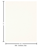 Paper Accents 8.5x11 80lb Bright White Linen Cardstock