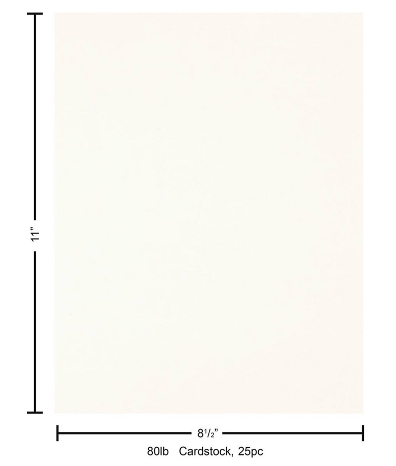 Paper Accents 8.5x11 80lb Bright White Linen Cardstock {B412}