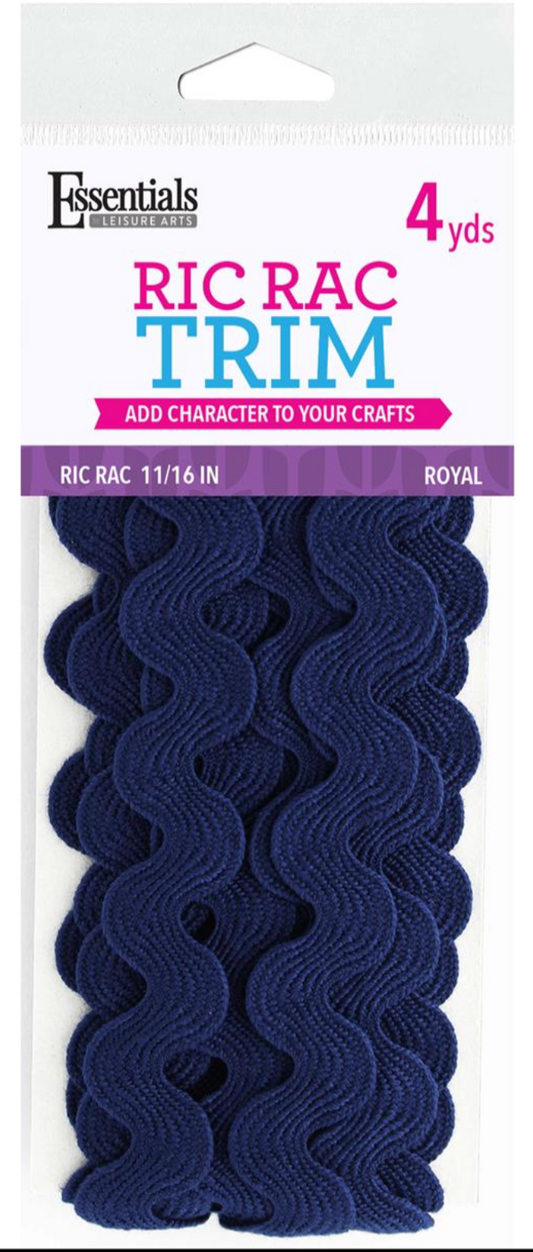 Leisure Arts Essentials Royal 11/16" Ric Rac {G35}