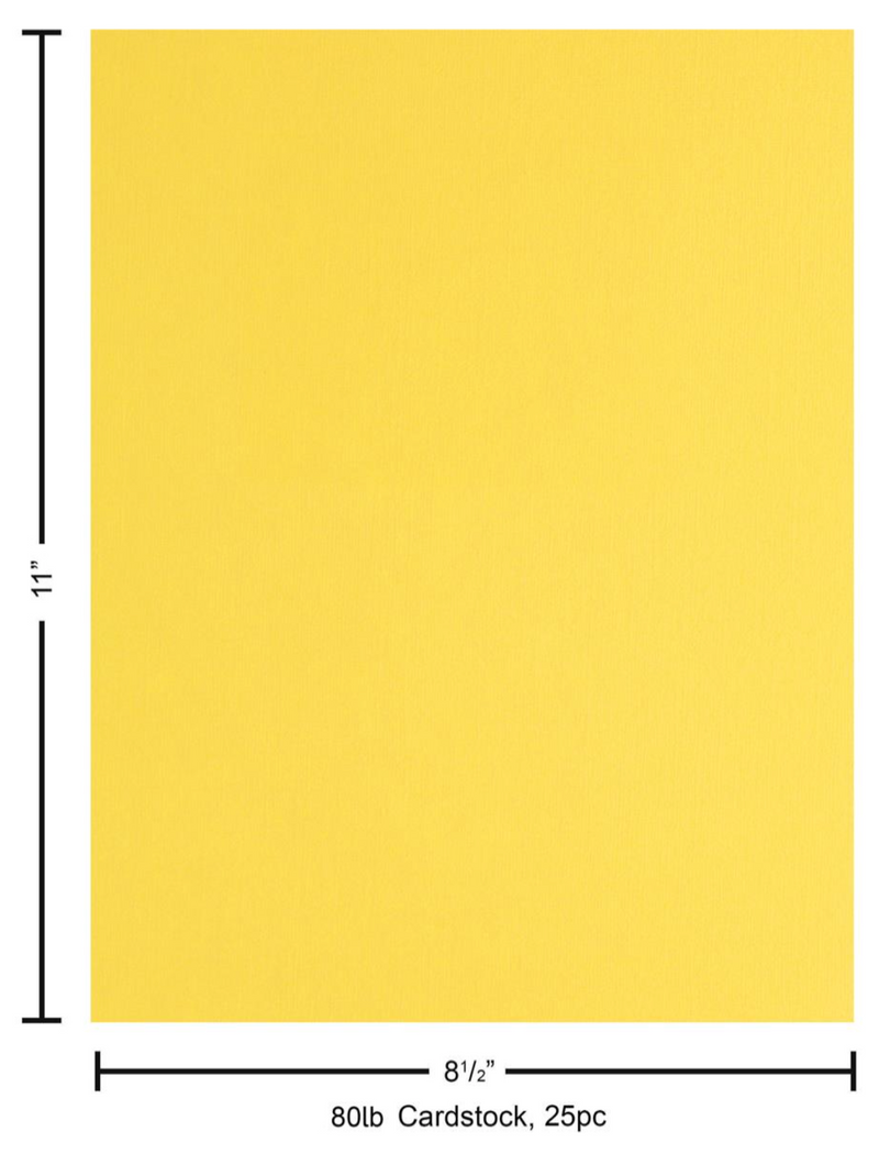 Paper Accents 8.5x11 80lb Yellow Corn Canvas Cardstock {B717}