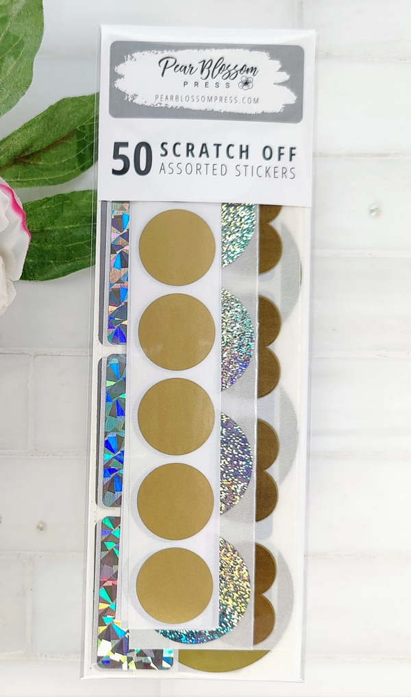 Pear Blossom Press Assorted Scratch Off Stickers {G227}