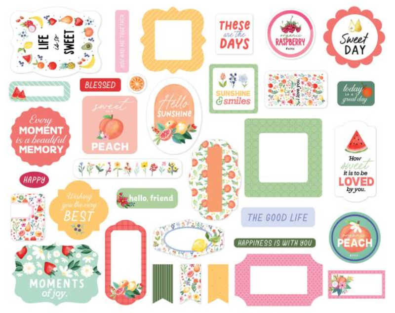 Carta Bella Fruit Stand Icons Ephemera