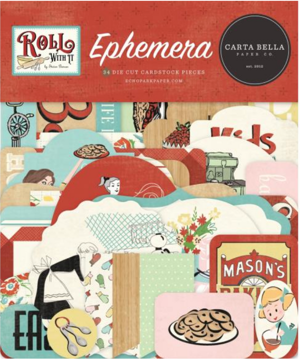 Carta Bella Roll With It Icons Ephemera {G80}