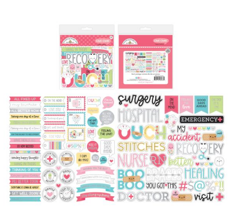 Doodlebug Design Happy Healing Chit Chat Ephemera {D122}