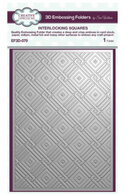 Creative Expressions 5X7 Interlocking Squares 3D Embossing Folder