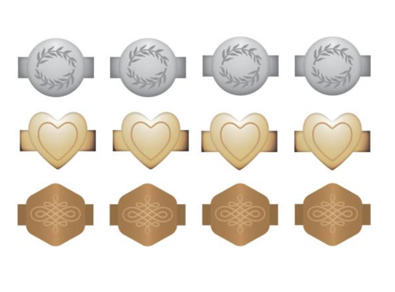 We R Makers Metallic Multi Shape Charm Staples {F303}