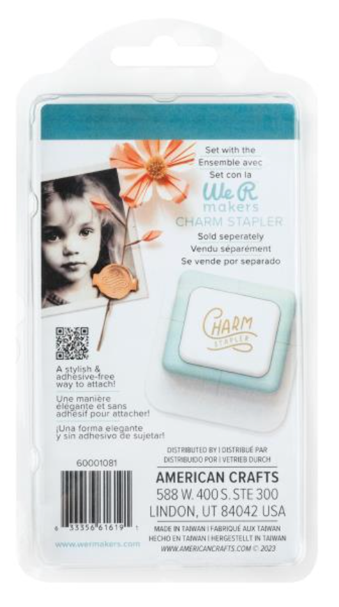 We R Makers Copper Hexagon Knot Embossed Charm Staples {F320}
