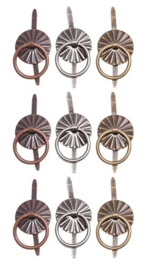 Tim Holtz Idea-Ology .25" Metal Rings W/Brad Fasteners {G02}