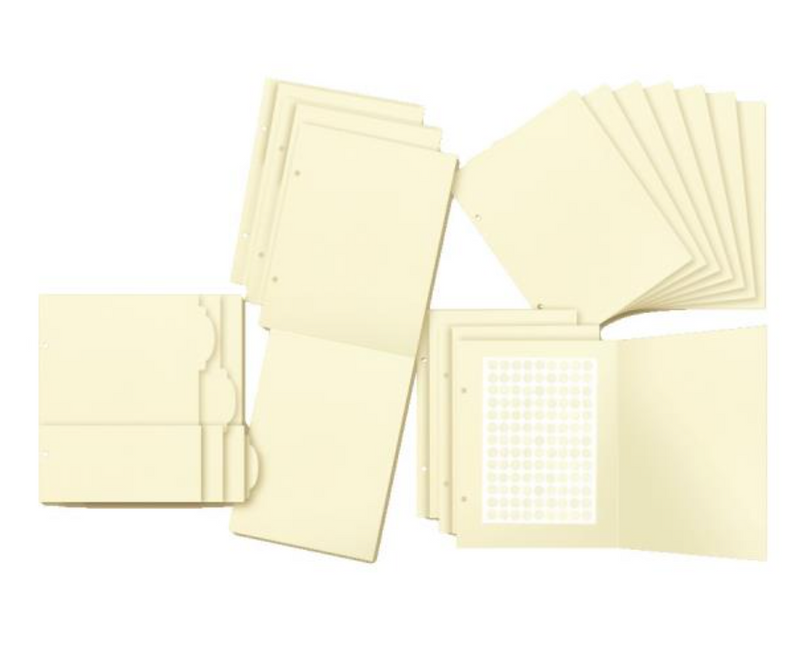 Graphic 45 Staples Ivory Binder Album with Interactive Pages