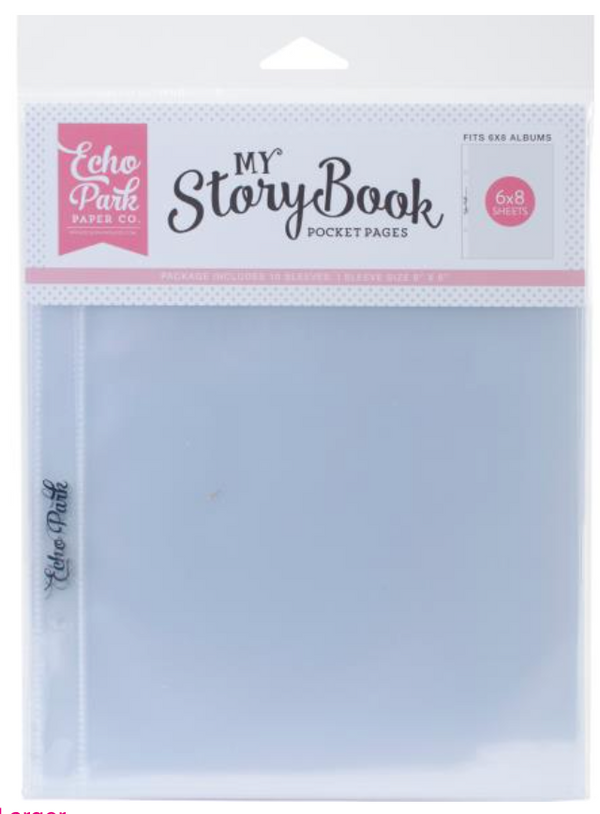 Echo Park 6x8 My Story Book Album Pocket Pages {C217}