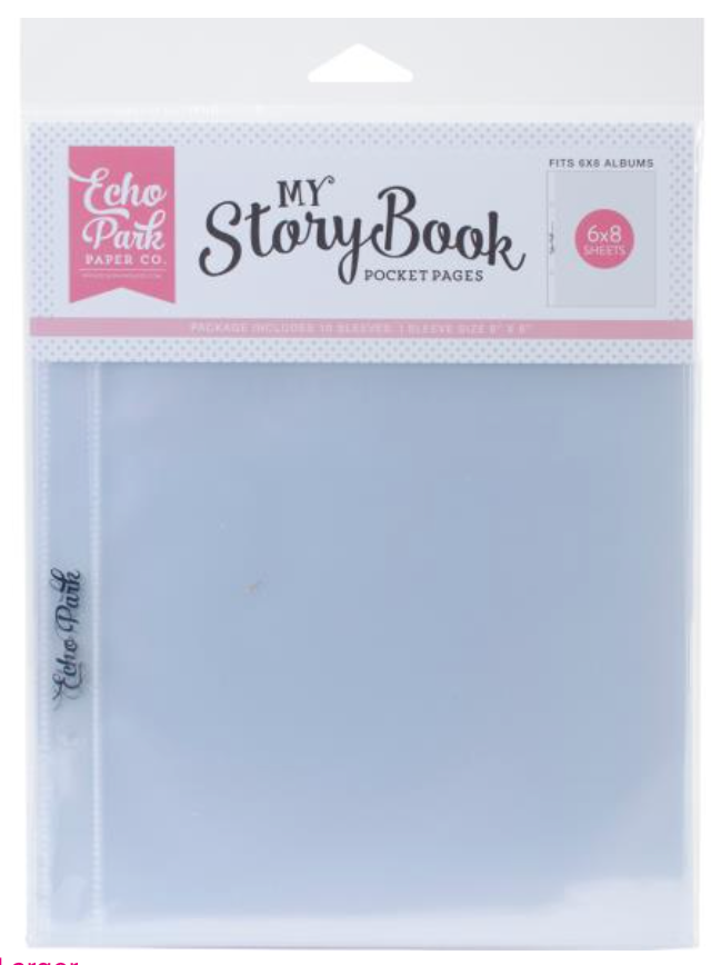 Echo Park 6x8 My Story Book Album Pocket Pages {C217}