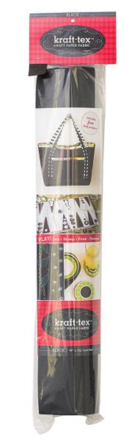 Kraft-Tex 19in x 1.5yd. Black Kraft Paper Fabric {C704}