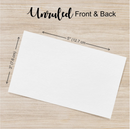 Three Leaf 3x5 White UNRULED Index Cards {B23}