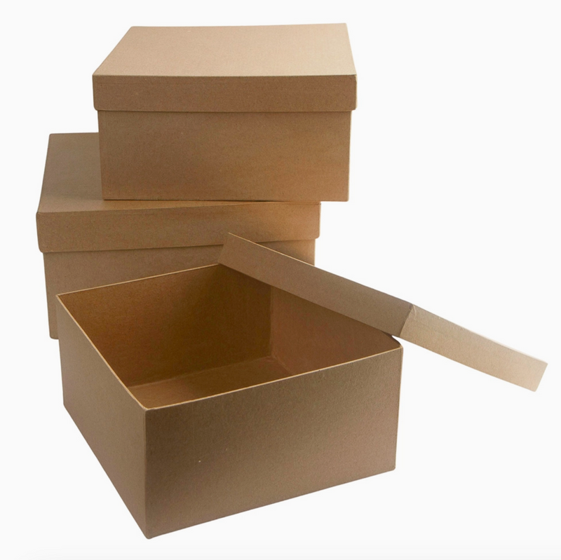 Square Paper Mache Box Set