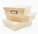 Woodpeckers Crafts Unfinished Wooden Box with Lid