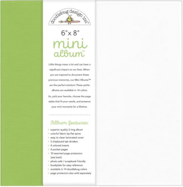 Doodlebug Design 6x8 Limeade 2-Ring Mini Album {F512}