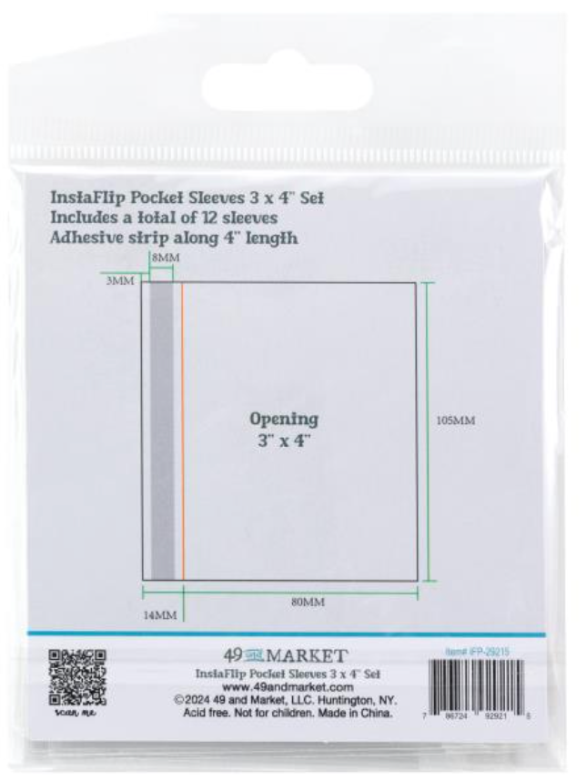49 and Market 3x4 InstaFlip Sleeves {F323}
