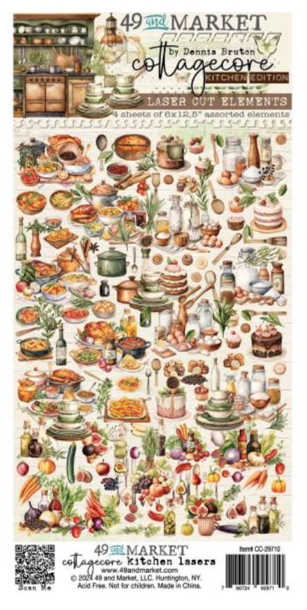 49 and Market 6x12.5 Cottagecore Kitchen Edition Laser Cut Outs {B604}