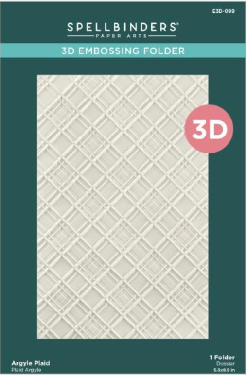 Spellbinders Argyle Plaid 3D Embossing Folder