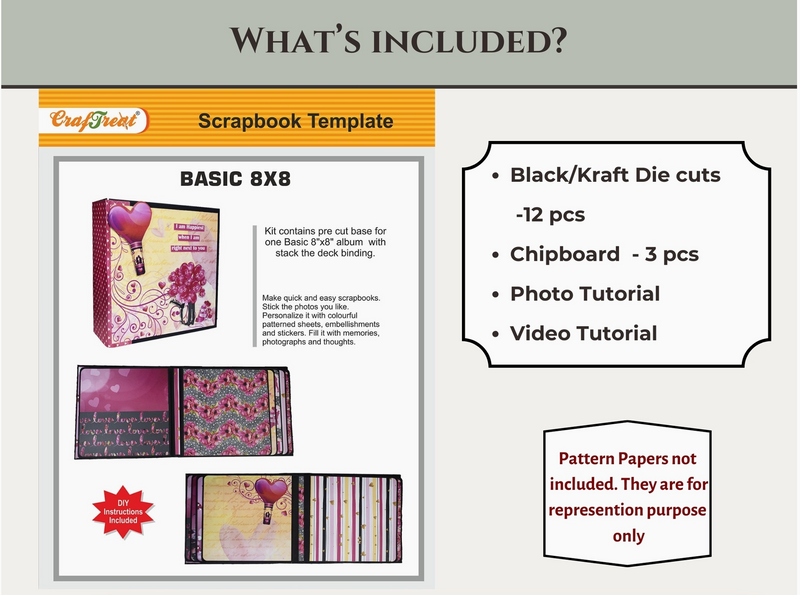 Craftreat 8x8 Black Basic Folio
