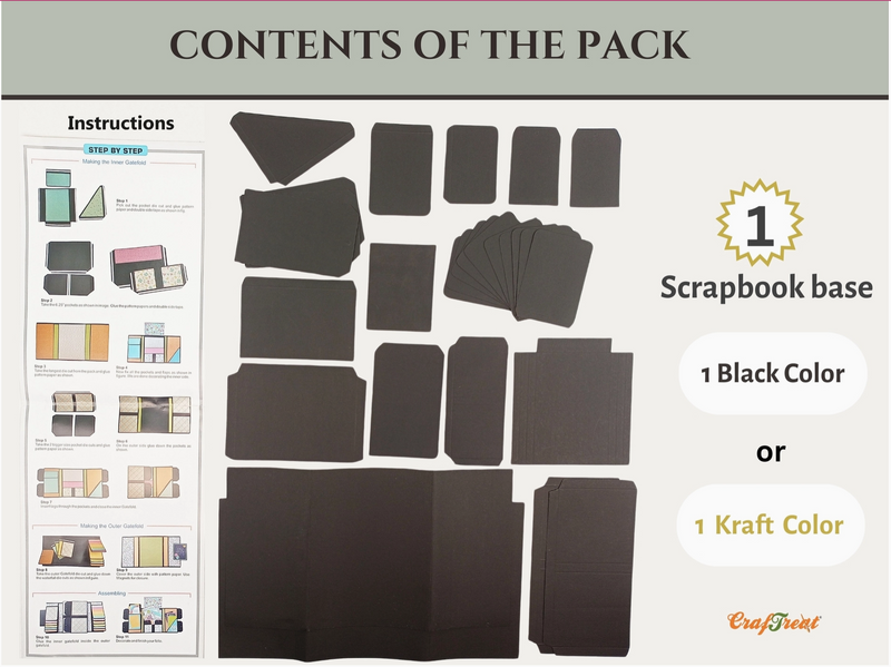 Craftreat Black Gate Fold Folio