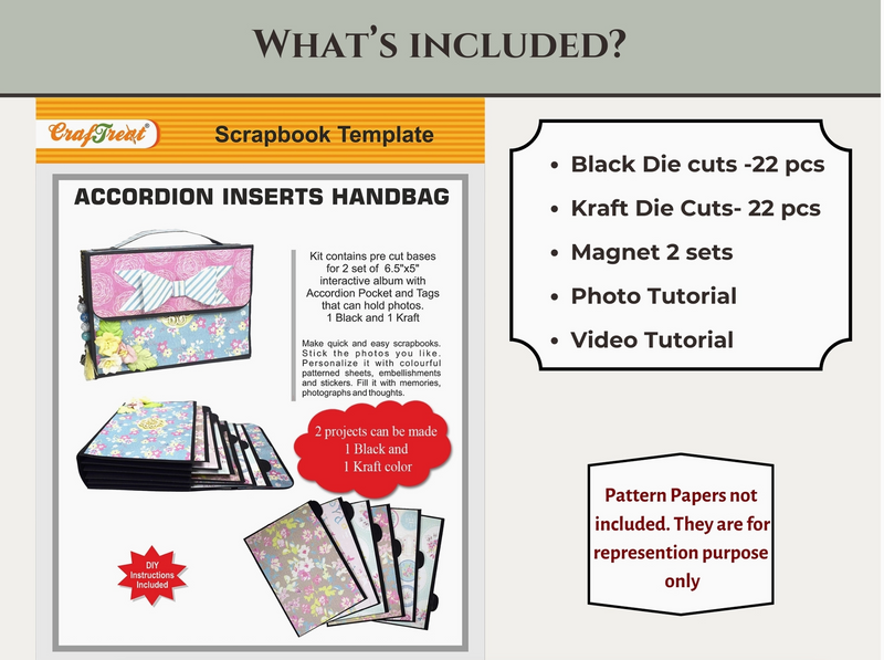 Craftreat Accordion Inserts Handbag Folio - 2PK