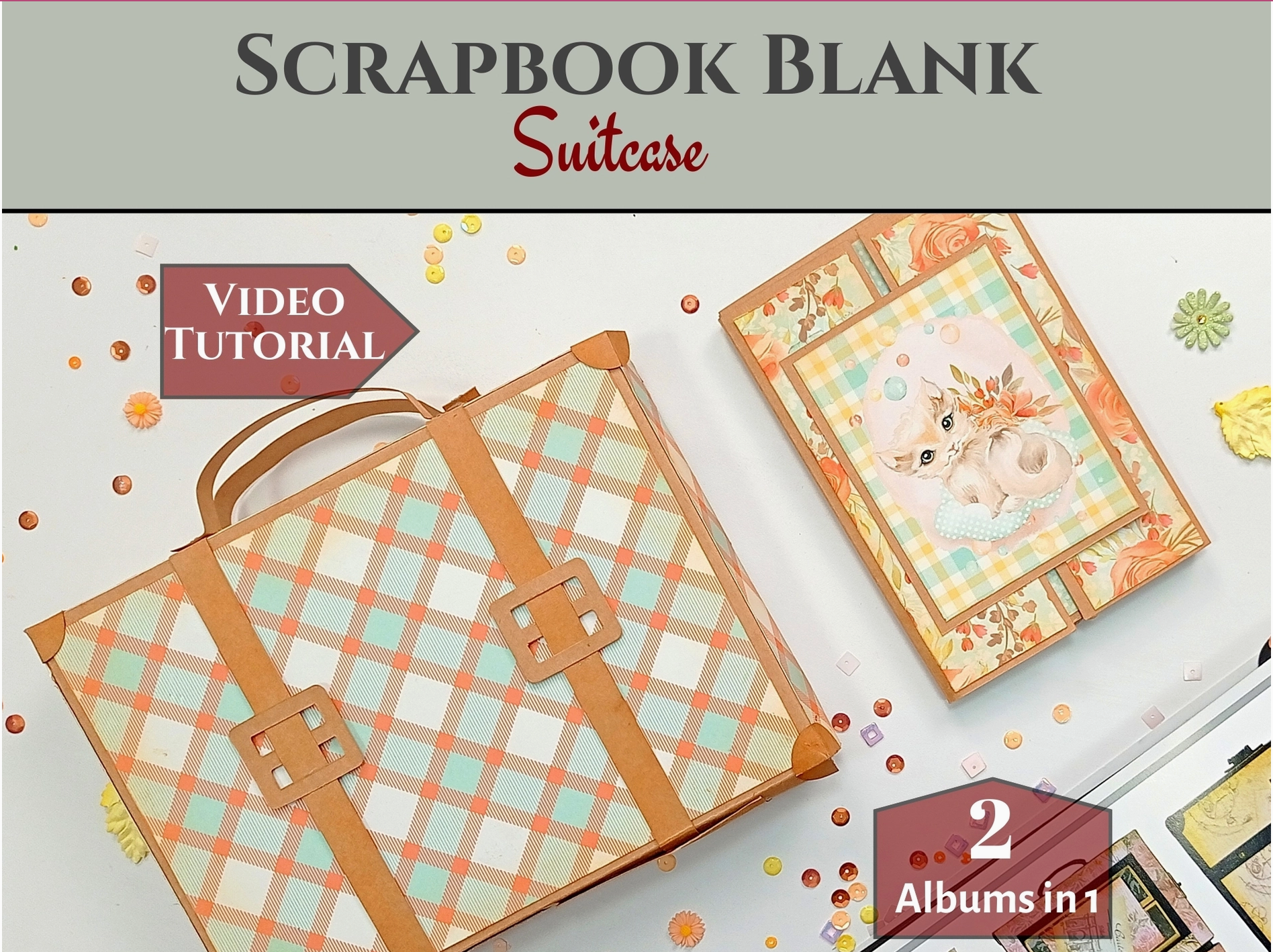 Craftreat Suitcase Frame Accordion Folio - 2Pk {C905}