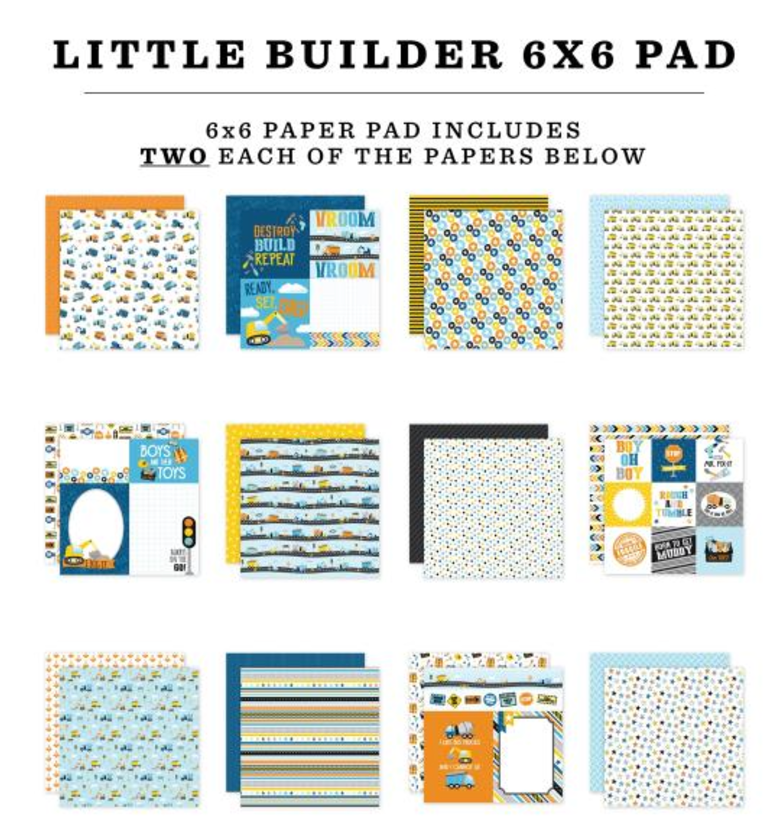Echo Park 6x6 Little Builder Paper Pad {B212}