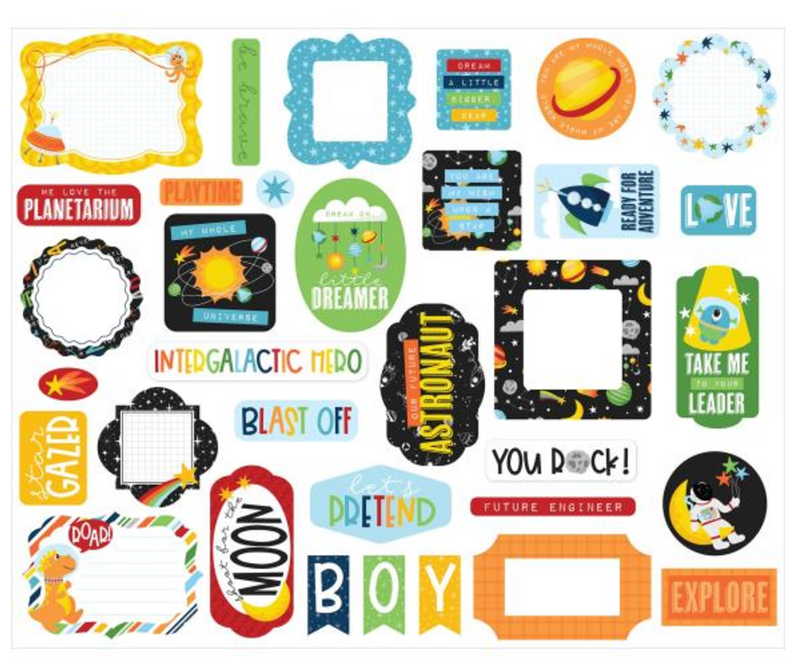 Echo Park Blast Off Icons Ephemera {D115}