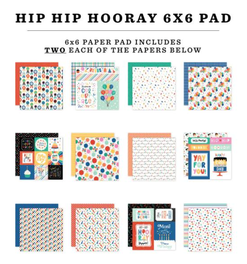 Echo Park 6x6 Hip Hip Hooray Paper Pad