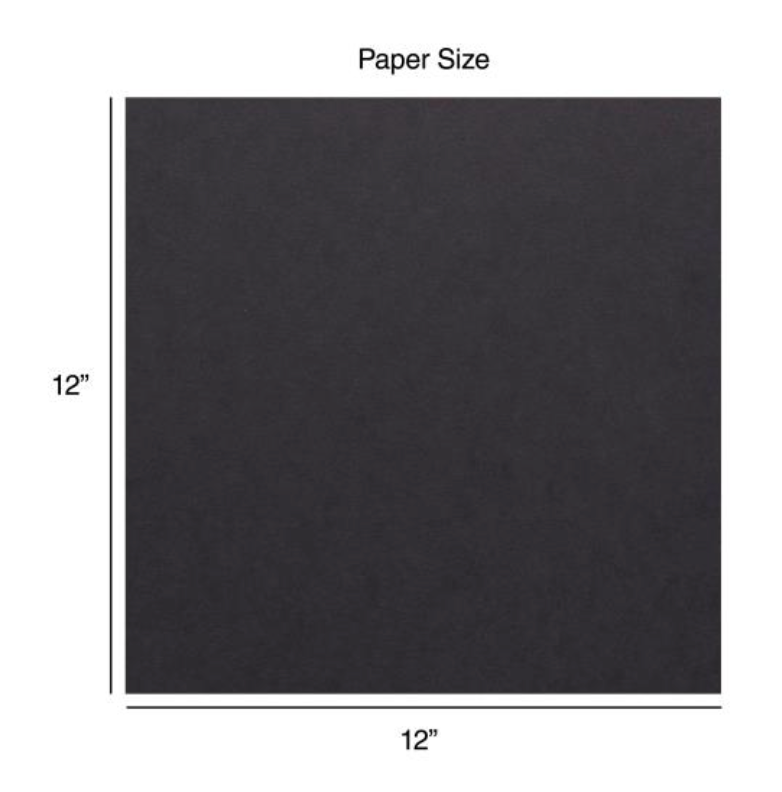 Harmony Hues 12x12 Midnight Black 110lb. Cardstock {B423}
