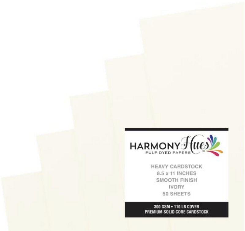 Harmony Hues 8.5x11 Ivory 110lb. Cardstock