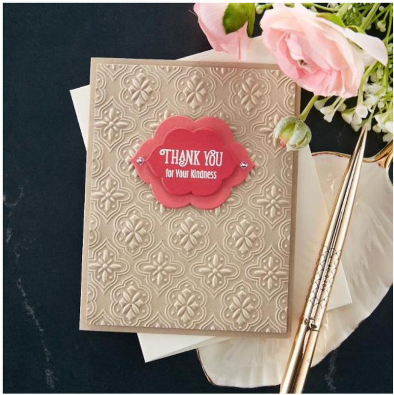 Spellbinders Tile Reflection 3D Embossing Folder {W30}