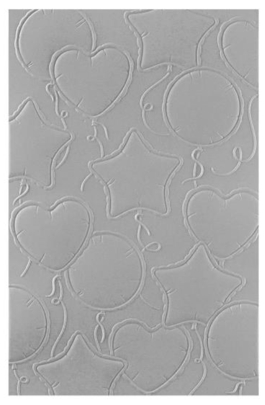 Spellbinders Simon Hurley Party Balloons 3D Embossing Folder {X121}