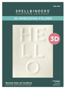 Spellbinders A2 Cardfront Beveled Hello 3D Embossing Folder {W08}