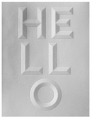 Spellbinders A2 Cardfront Beveled Hello 3D Embossing Folder {W08}